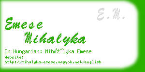 emese mihalyka business card